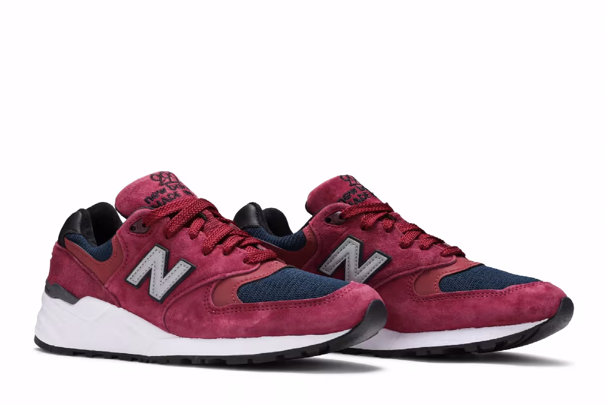 New Balance 999 Made in USA Burgundy Navy, view 9