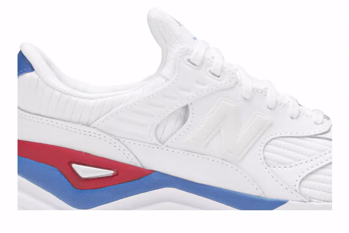 New Balance X-90 White Blue Red, view 3