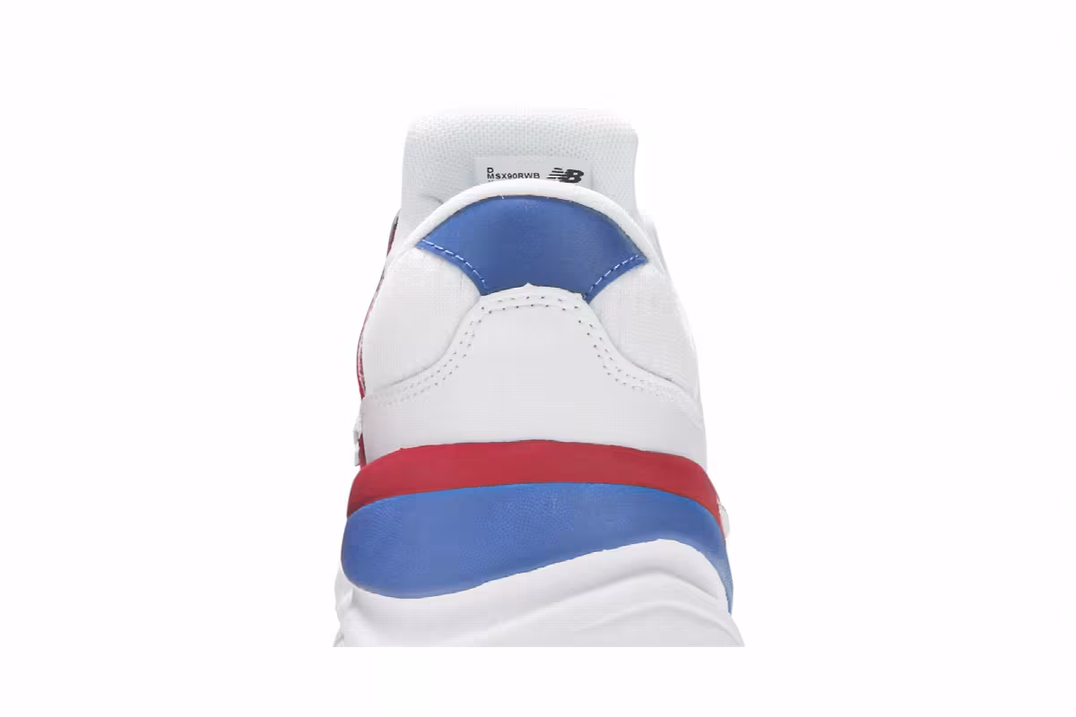 New Balance X-90 White Blue Red, view 8