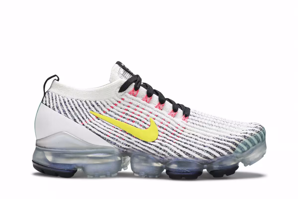 Nike Air VaporMax Flyknit 3 White Dynamic Yellow, view 2