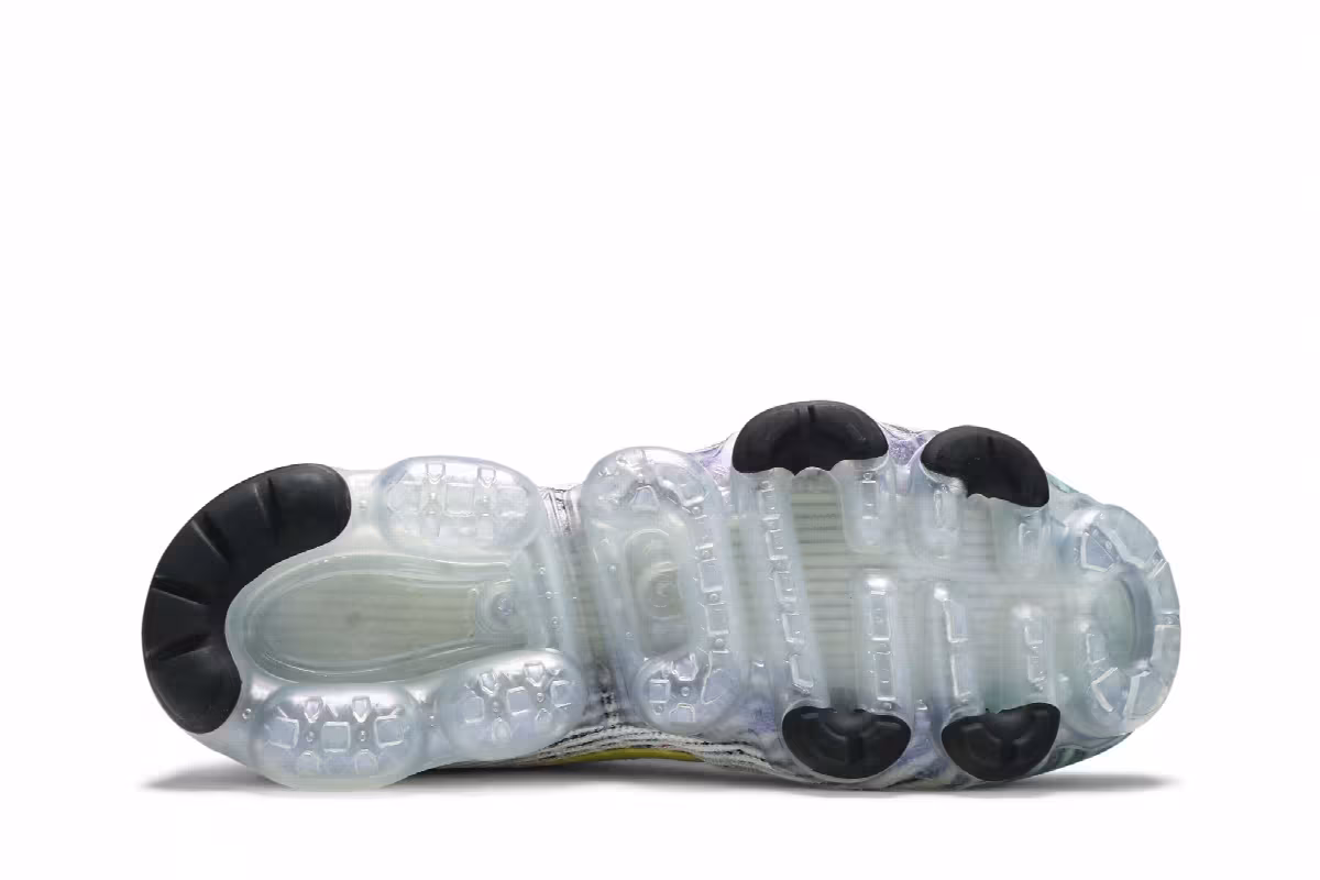 Nike Air VaporMax Flyknit 3 White Dynamic Yellow, view 5