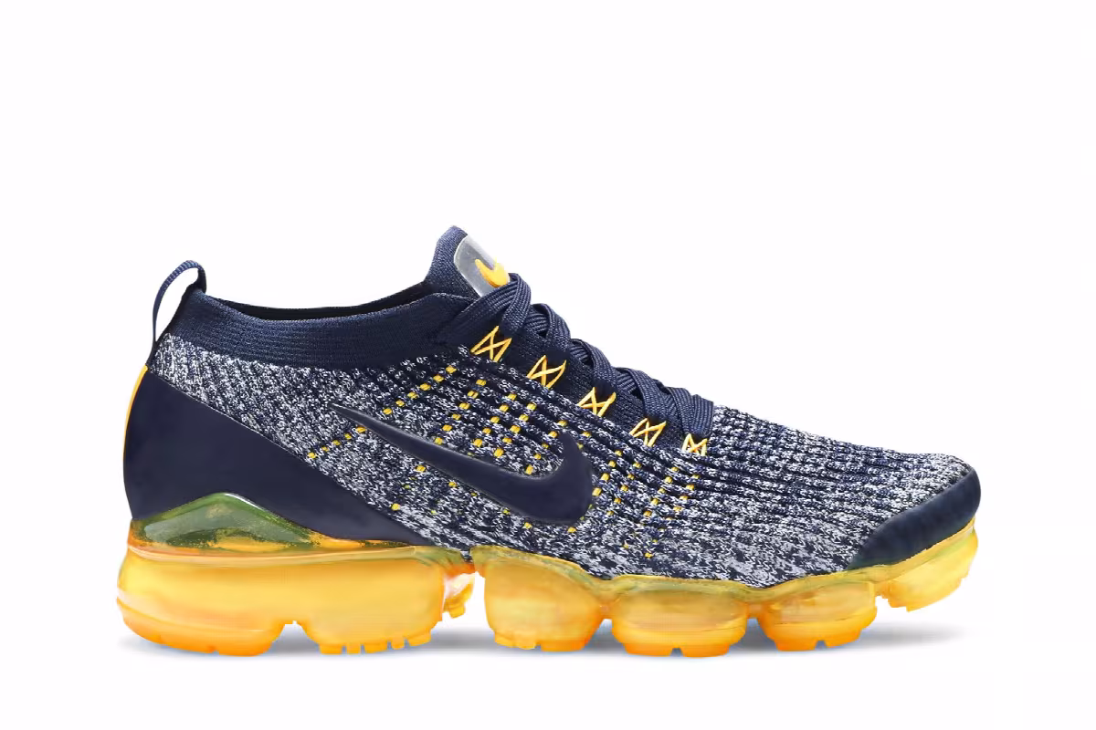 Nike Air VaporMax Flyknit 3 College Navy Orange, view 2