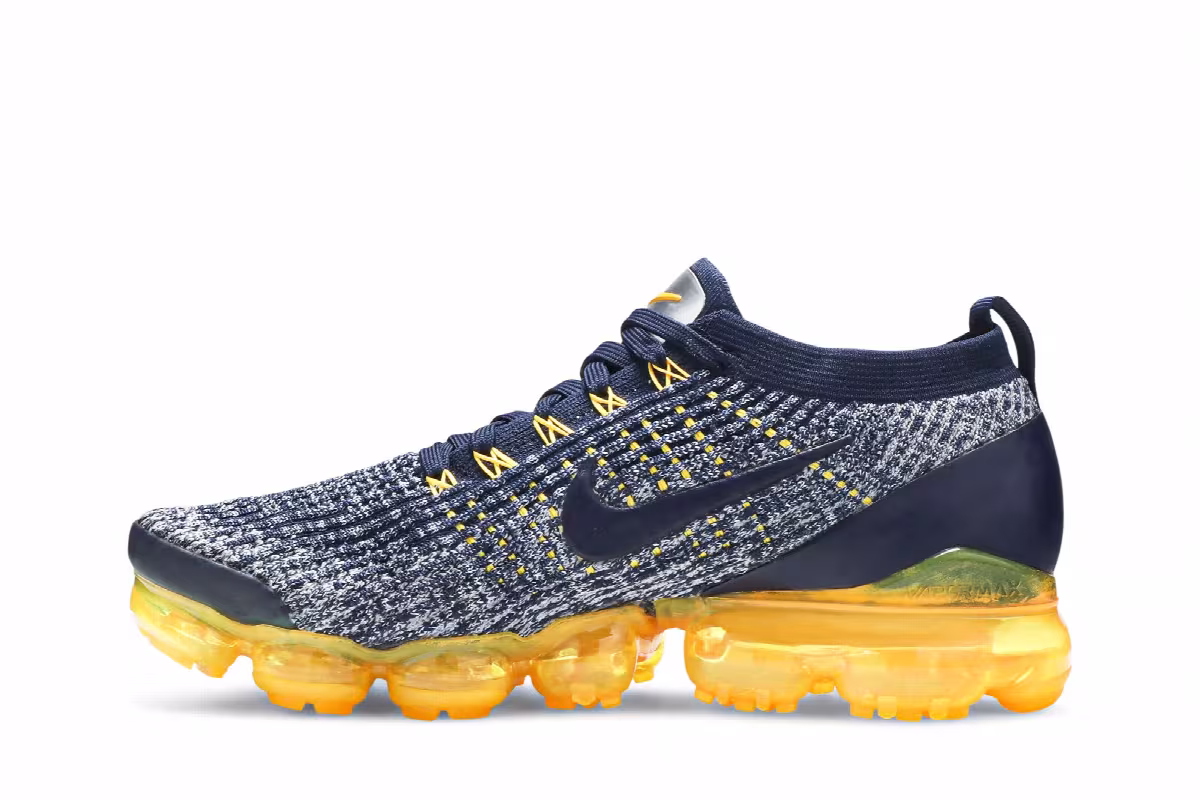 Nike Air VaporMax Flyknit 3 College Navy Orange, view 4