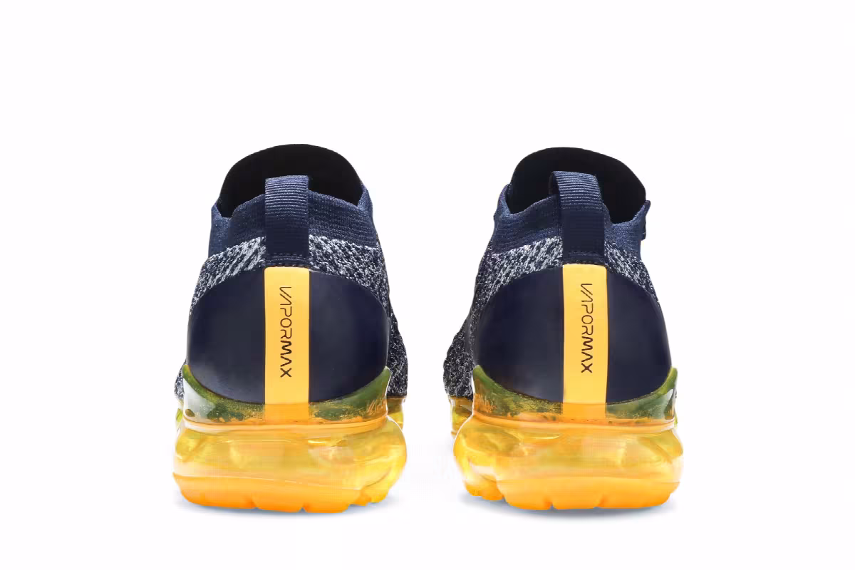 Nike Air VaporMax Flyknit 3 College Navy Orange, view 7