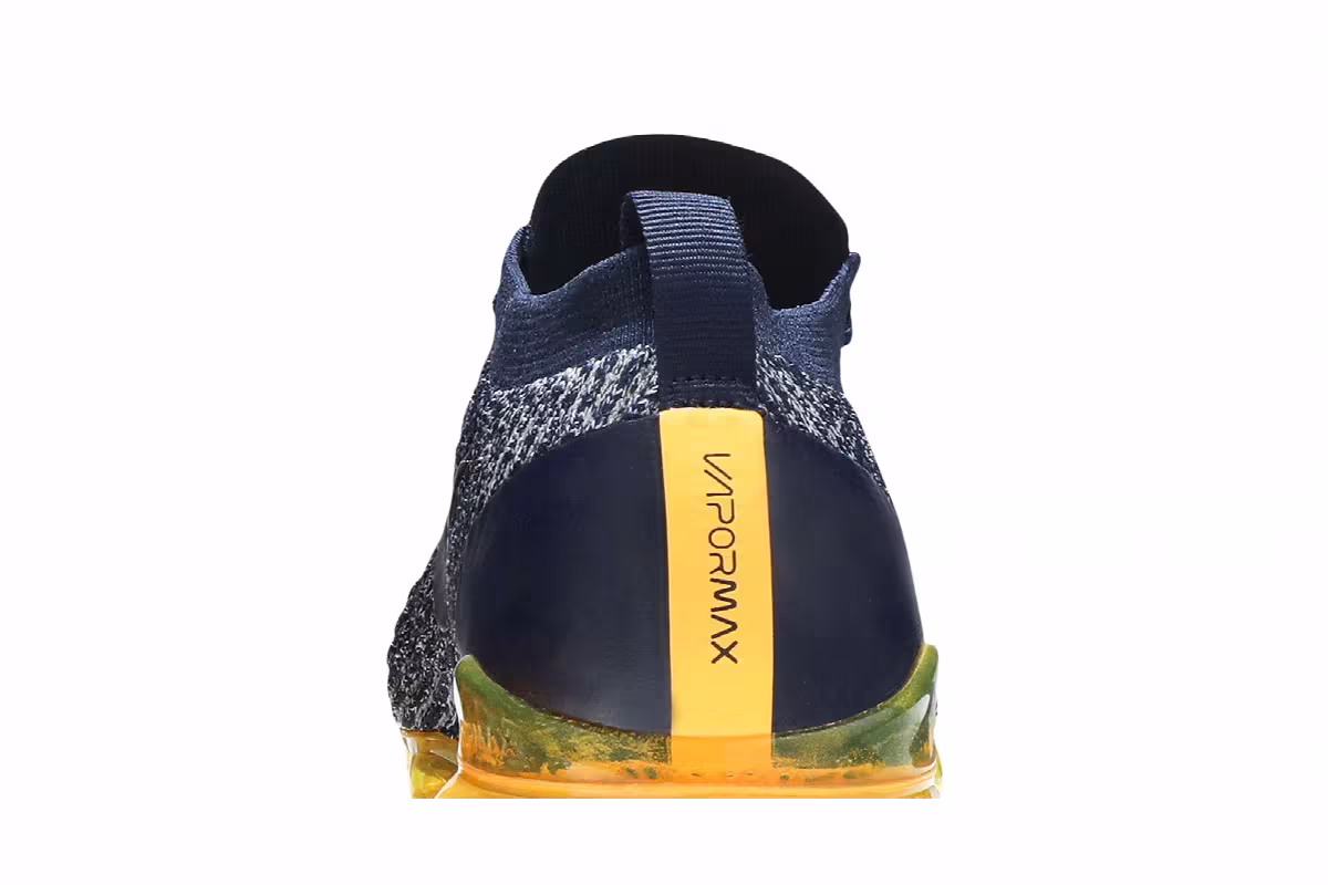 Nike Air VaporMax Flyknit 3 College Navy Orange, view 8