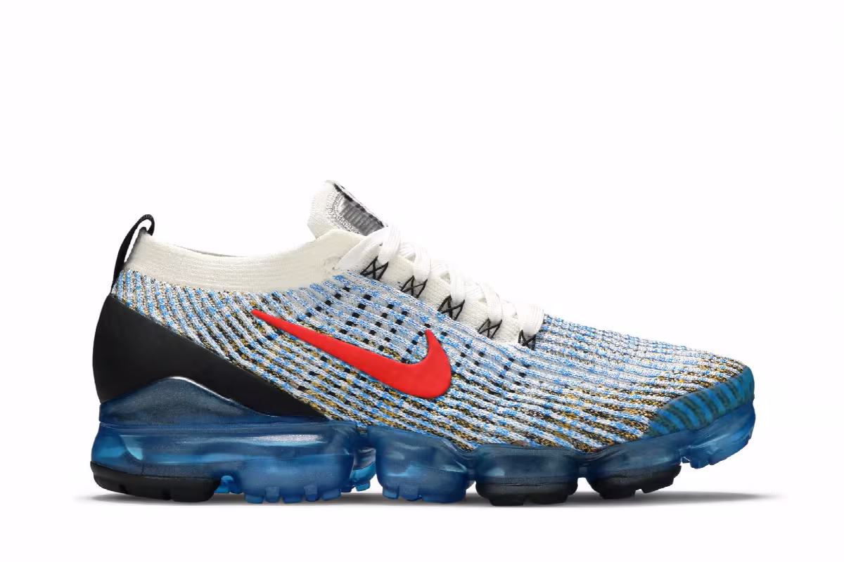Nike Air VaporMax Flyknit 3 Photo Blue Gold, view 2