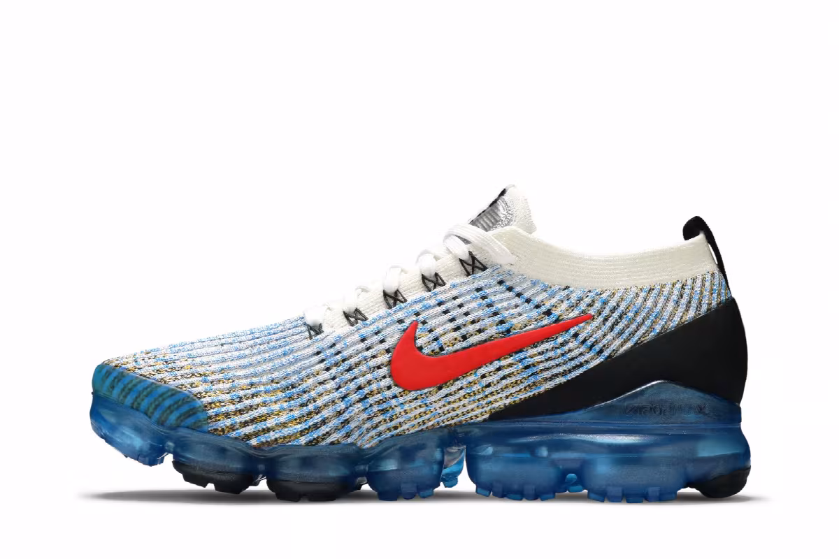 Nike Air VaporMax Flyknit 3 Photo Blue Gold, view 4