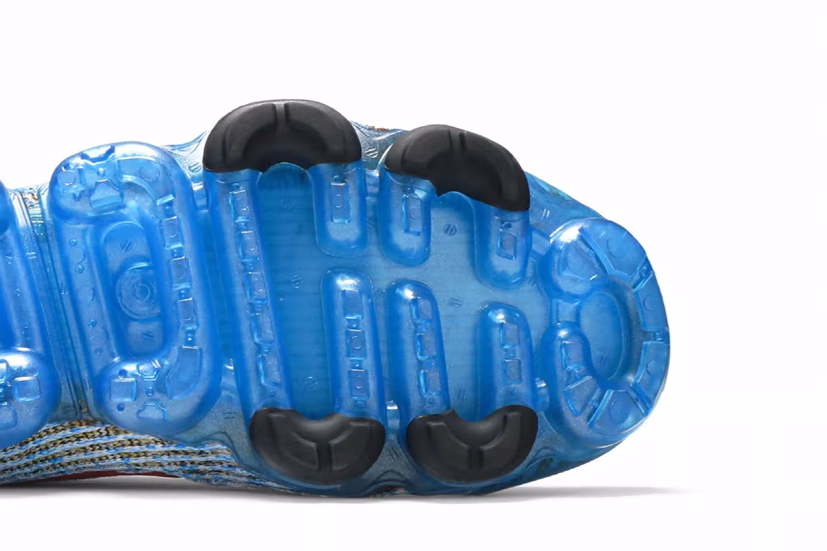 Nike Air VaporMax Flyknit 3 Photo Blue Gold, view 6