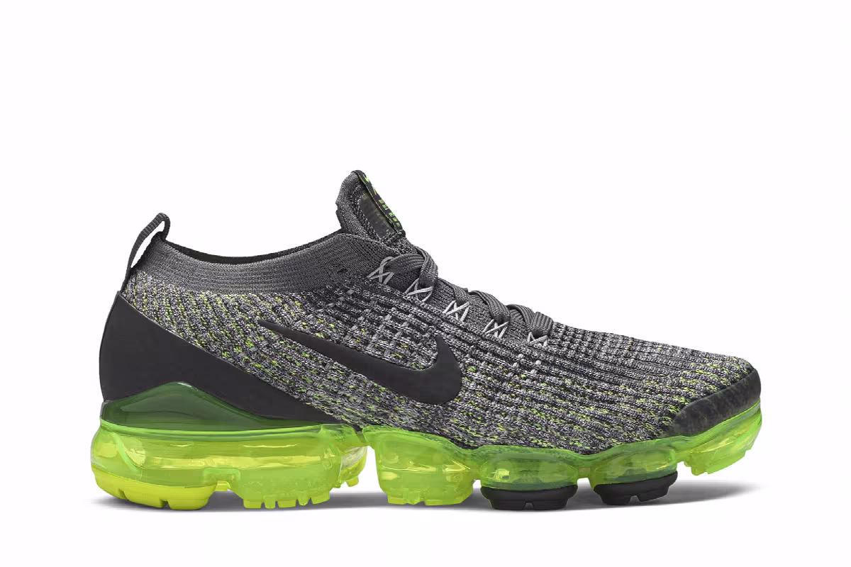 Nike Air VaporMax Flyknit 3 Grey Volt, view 2