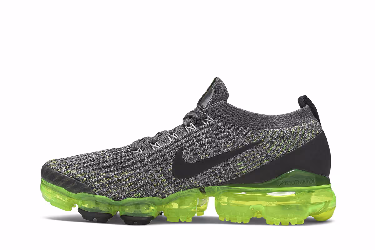 Nike Air VaporMax Flyknit 3 Grey Volt, view 4
