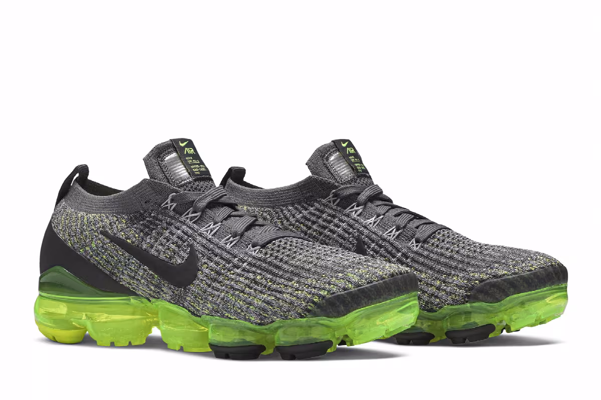Nike Air VaporMax Flyknit 3 Grey Volt, view 9