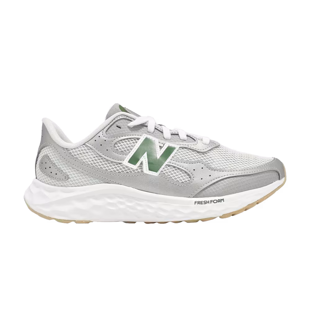 New Balance Fresh Foam Arishi V4 Tiralux 2E Wide Raincloud Silver Metallic Dark Alpine Green