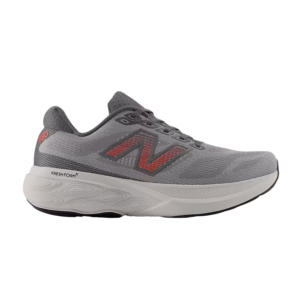 New Balance Fresh Foam X 880 V15 2E Wide Slate Grey Reflection Urgent Red