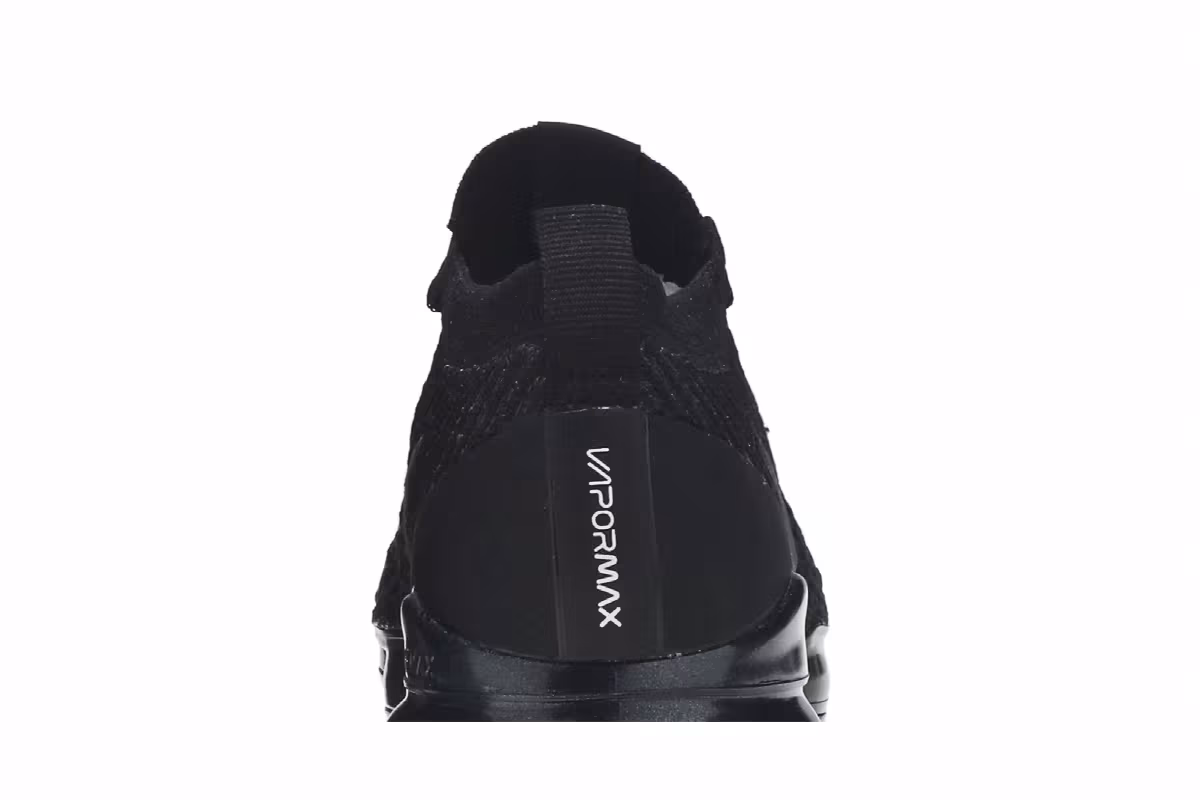 Nike Women's Air VaporMax Flyknit 3 Triple Black, view 8