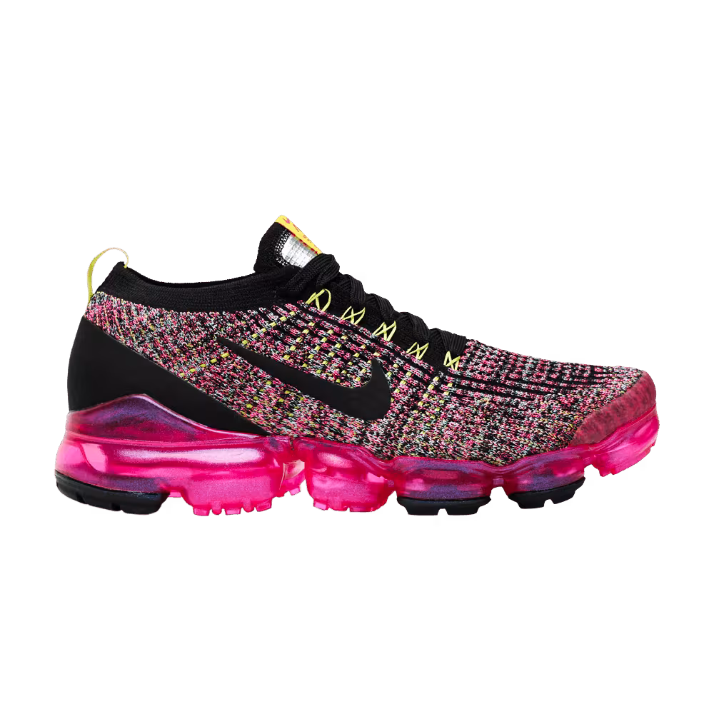 Nike Women's Air VaporMax Flyknit 3 Black Pink Blast