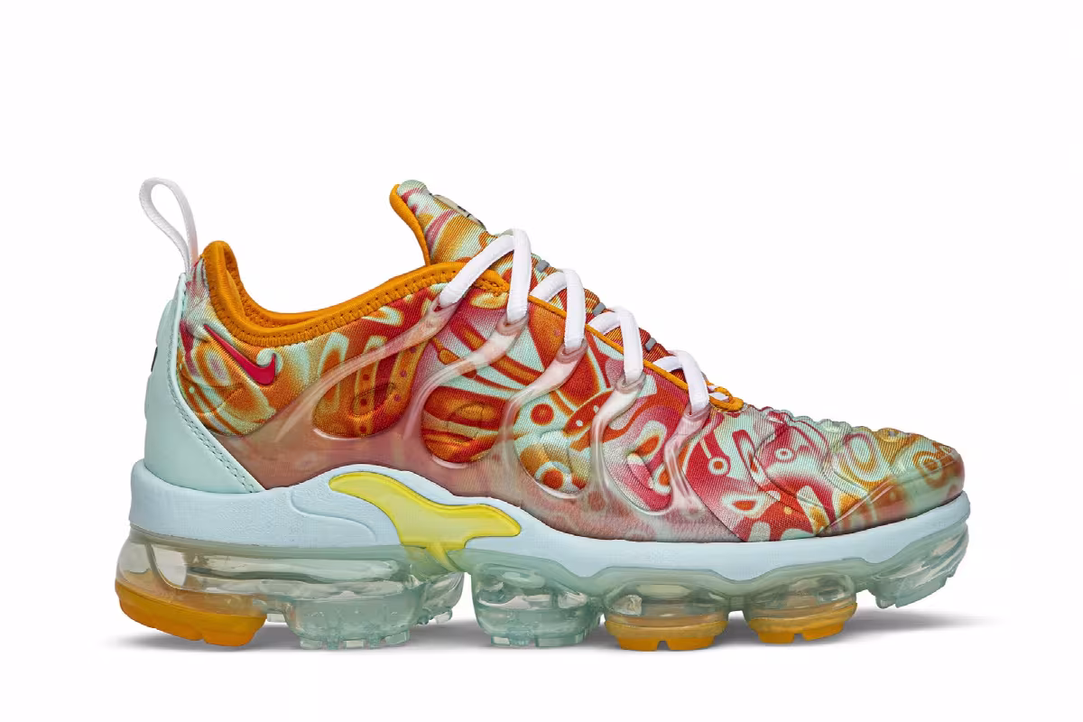 Nike Women's Air VaporMax Plus Orange Dip Dye, view 2
