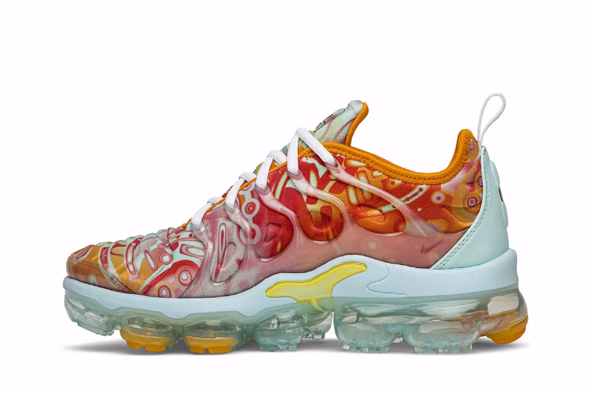 Nike Women's Air VaporMax Plus Orange Dip Dye, view 4