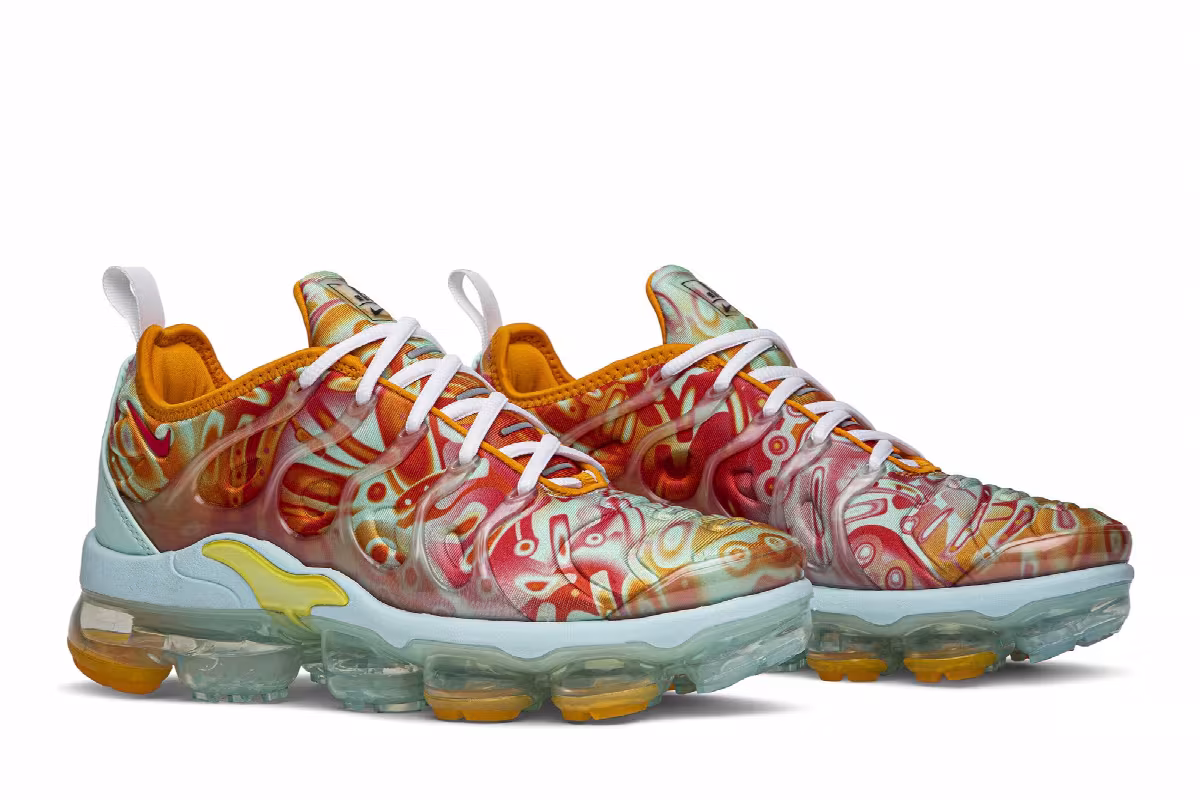 Nike Women's Air VaporMax Plus Orange Dip Dye, view 9