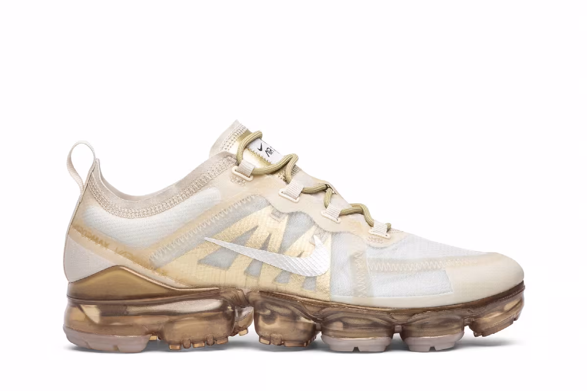Nike Women's Air VaporMax 2019 White Gold, view 2