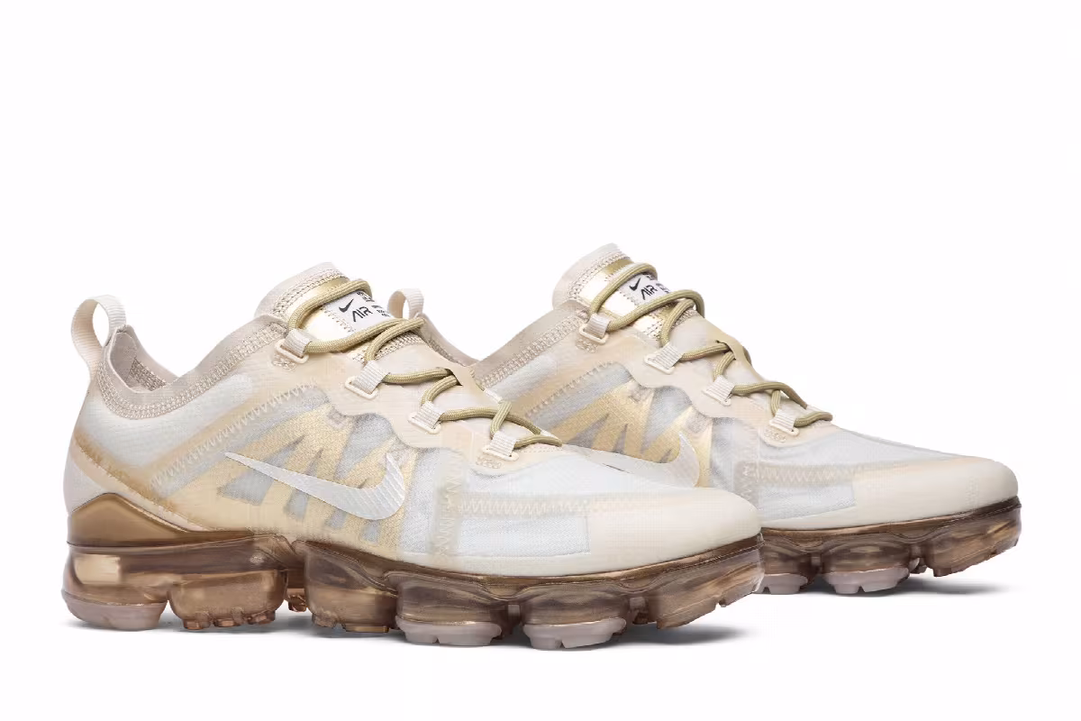 Nike Women's Air VaporMax 2019 White Gold, view 9
