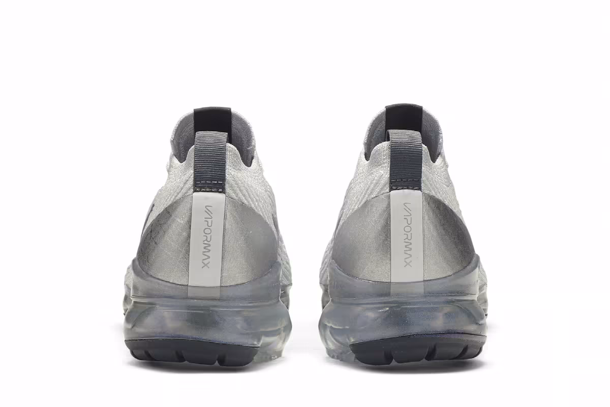 Nike Women's Air VaporMax Flyknit 3 White Silver, view 7