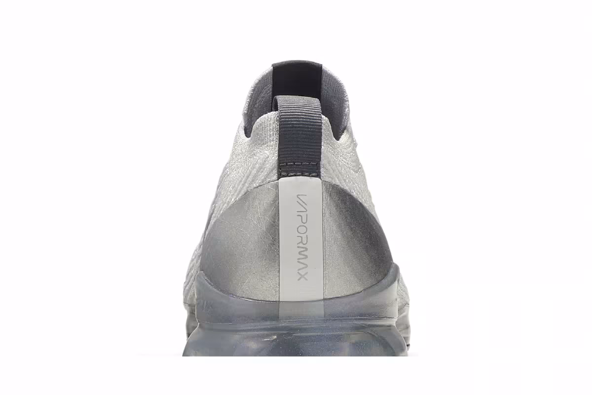 Nike Women's Air VaporMax Flyknit 3 White Silver, view 8