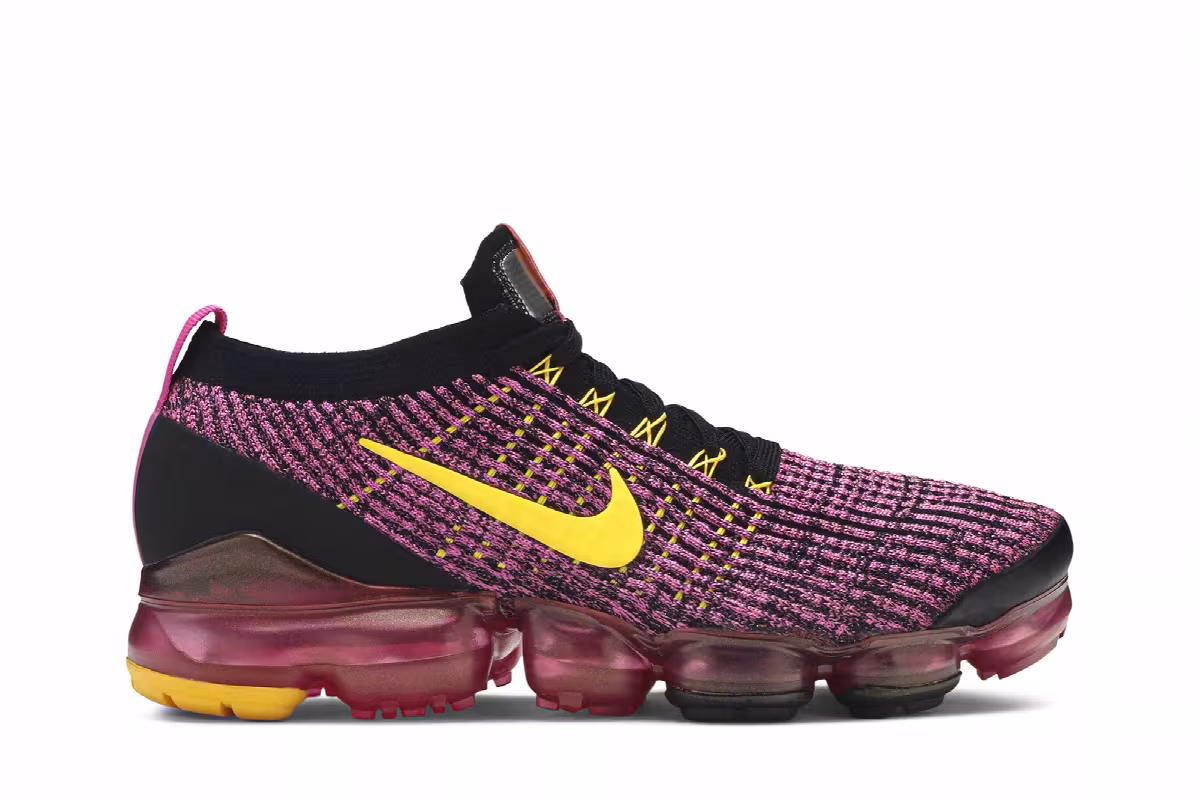 Nike Women's Air VaporMax Flyknit 3 Fuchsia Orange, view 2