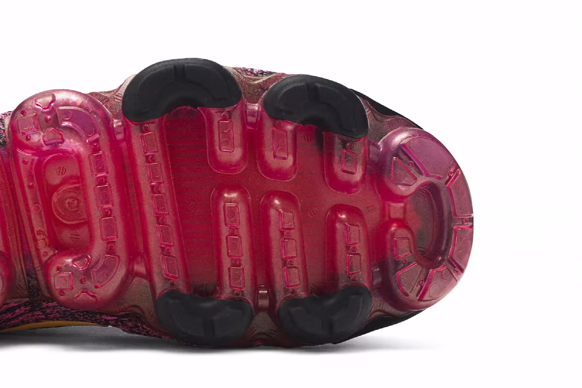 Nike Women's Air VaporMax Flyknit 3 Fuchsia Orange, view 6