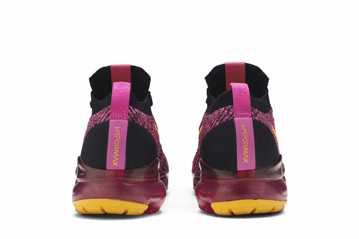 Nike Women's Air VaporMax Flyknit 3 Fuchsia Orange, view 7