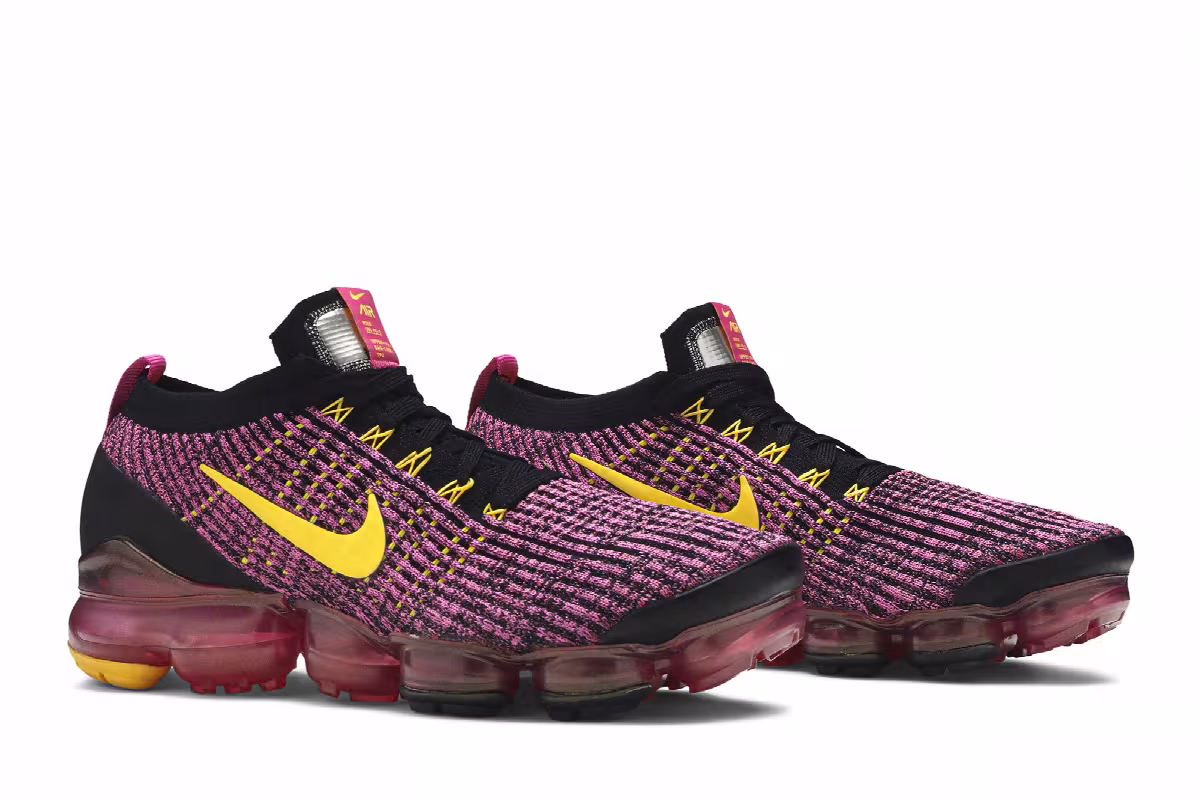 Nike Women's Air VaporMax Flyknit 3 Fuchsia Orange, view 9