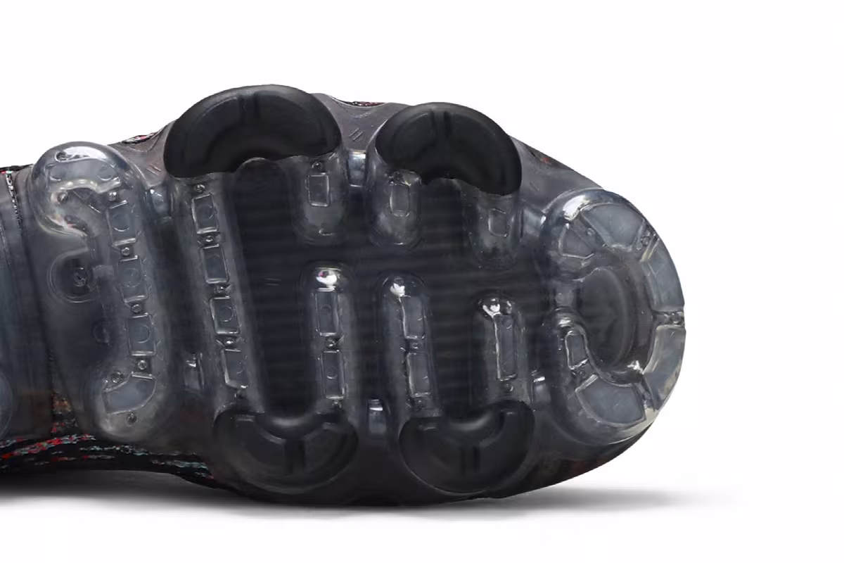 Nike Women's Air VaporMax Flyknit 3 Black Multi-Color, view 6