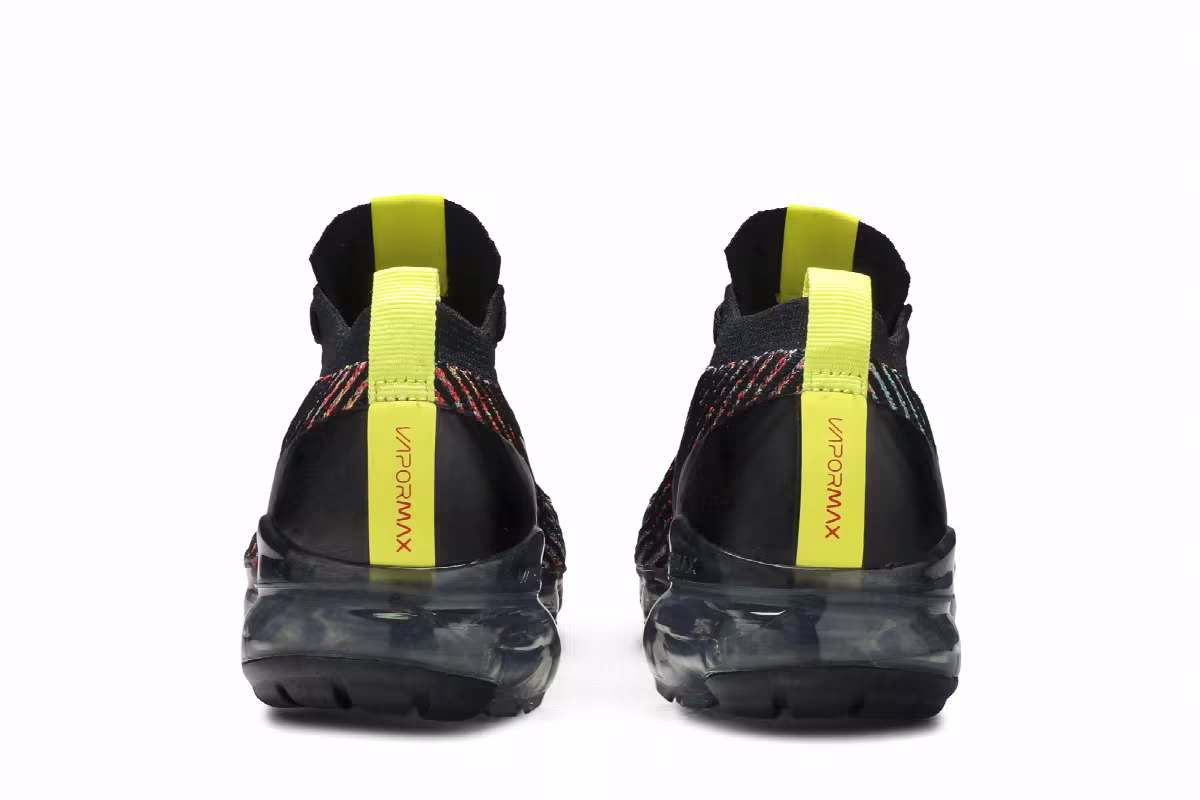 Nike Women's Air VaporMax Flyknit 3 Black Multi-Color, view 7