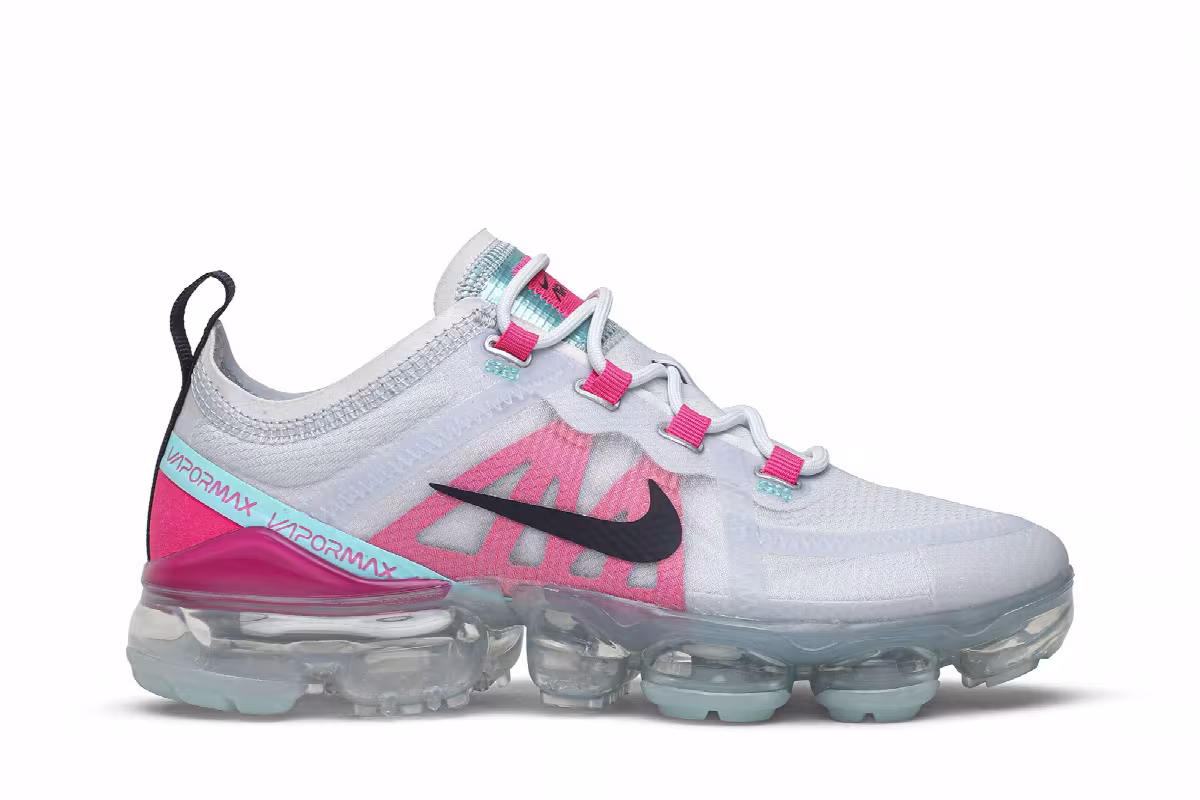Nike Women's Air VaporMax 2019 Grey Pink, view 2