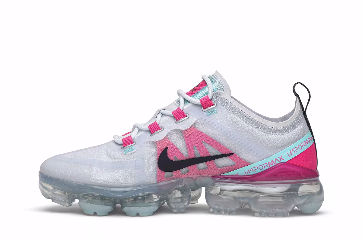 Nike Women's Air VaporMax 2019 Grey Pink, view 4