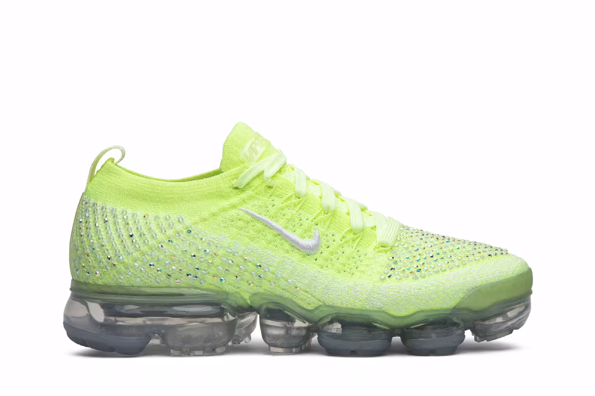 Swarovski x Nike Women's Air VaporMax 2.0 Flyknit Volt, view 2