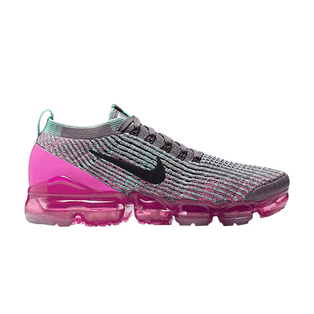 Nike Women's Air VaporMax Flyknit 3 Gunsmoke Fuchsia