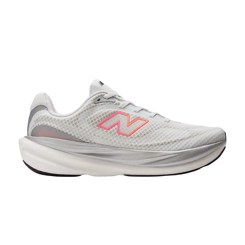 New Balance Women's 1080v15 Breathe White Pink Heat Tangerine
