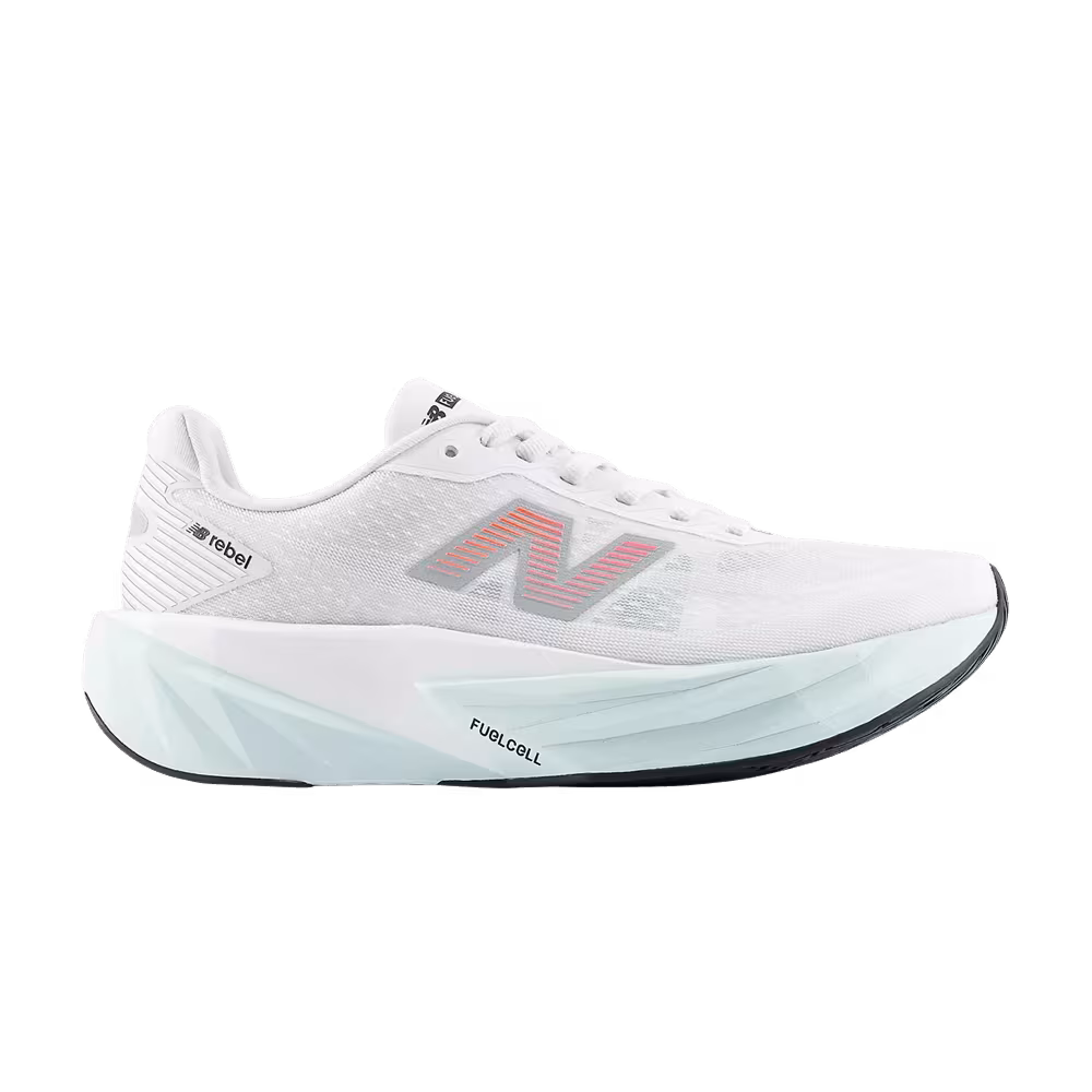 New Balance Women's FuelCell Rebel V5 White Pink Heat