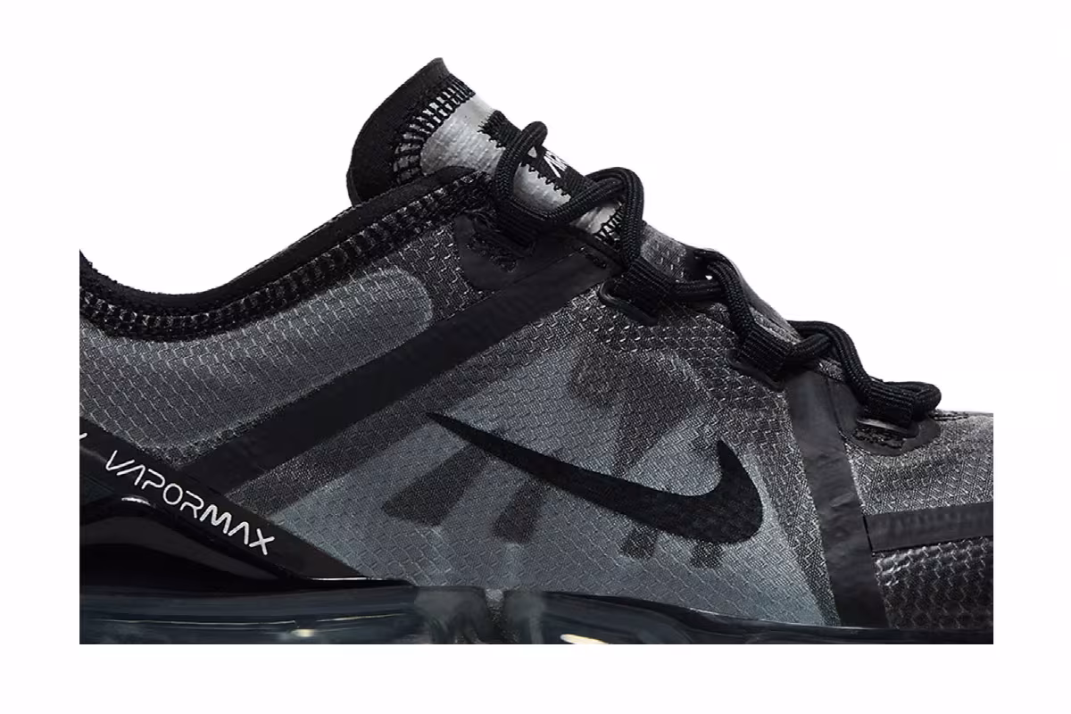 Nike Air VaporMax 2019 GS Ghost Black, view 3