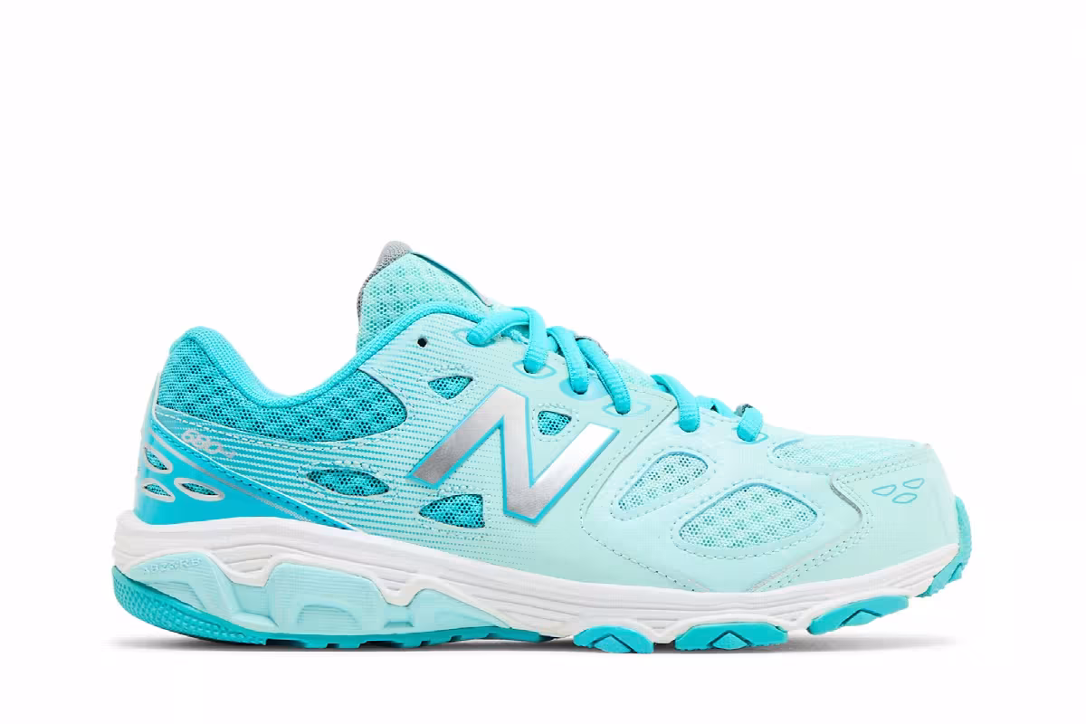New Balance 680v3 Kids Wide Blue White, view 2