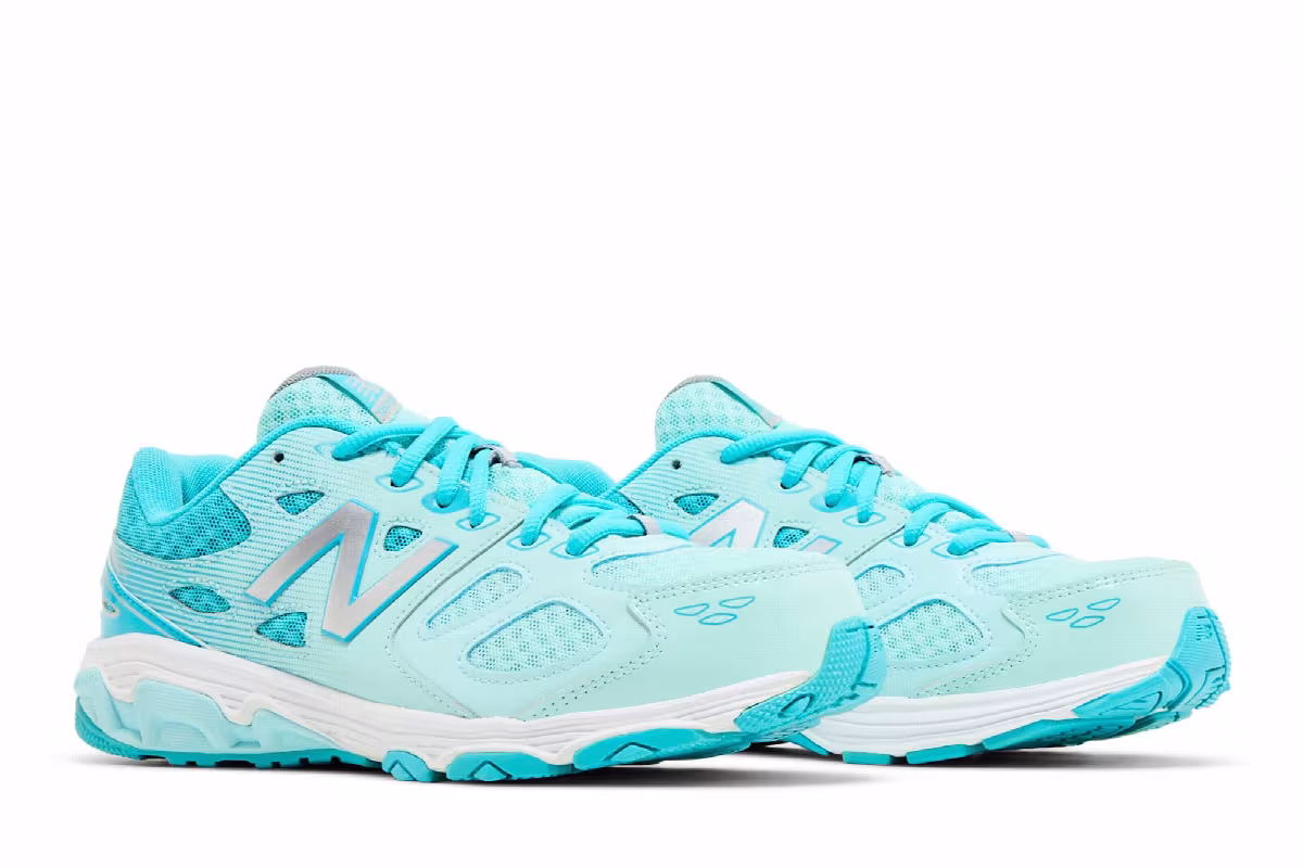 New Balance 680v3 Kids Wide Blue White, view 9