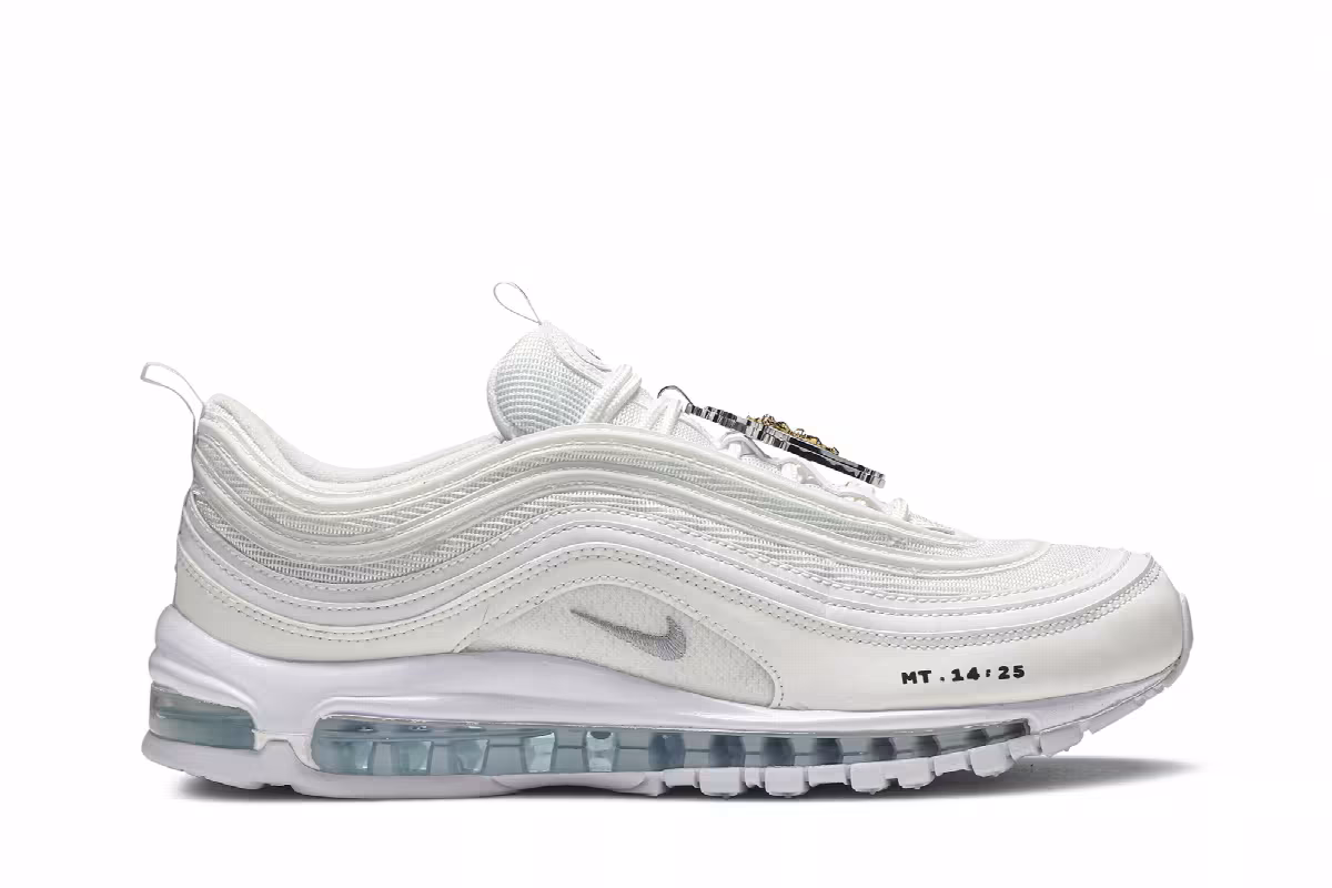 MSCHF x INRI x Nike Air Max 97 Jesus Shoes, view 2