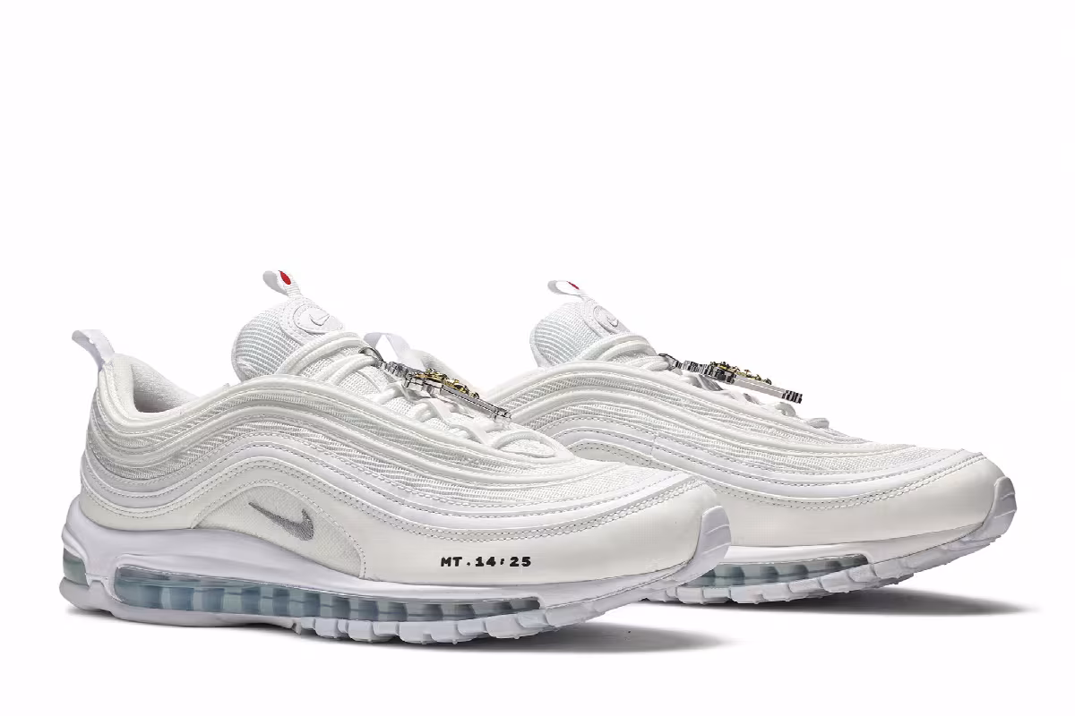 MSCHF x INRI x Nike Air Max 97 Jesus Shoes, view 9