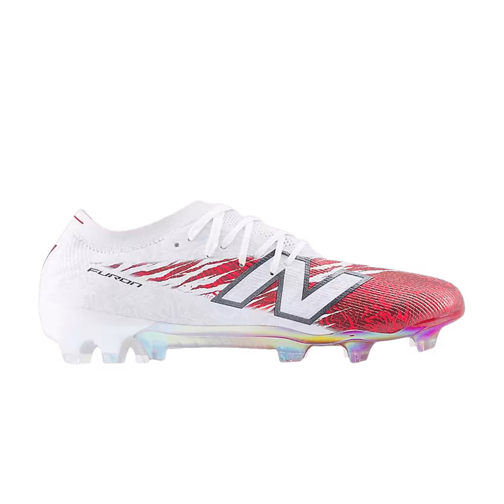 Bukayo Saka x New Balance Furon Elite FG V8 White Burgundy Silver