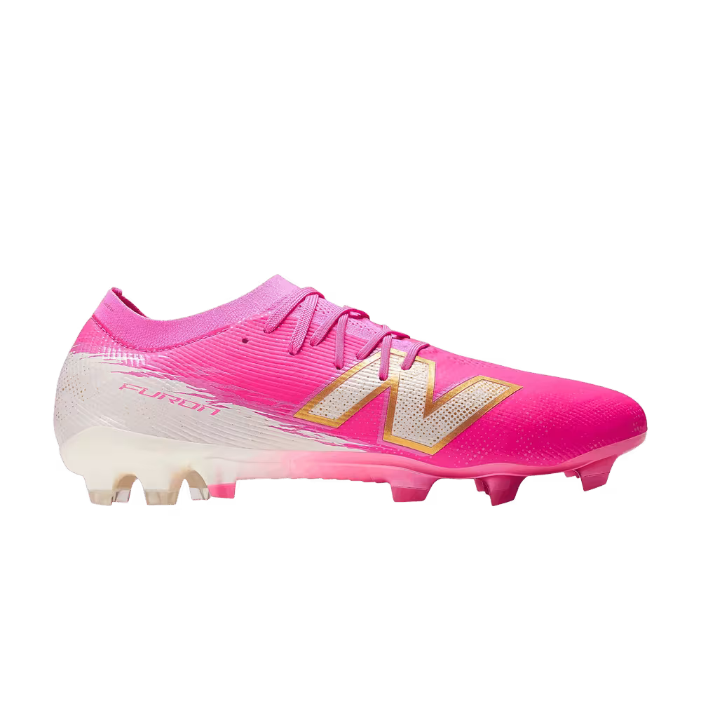 New Balance Furon Elite FG V8 Pink Heat Sea Salt Gold Metallic
