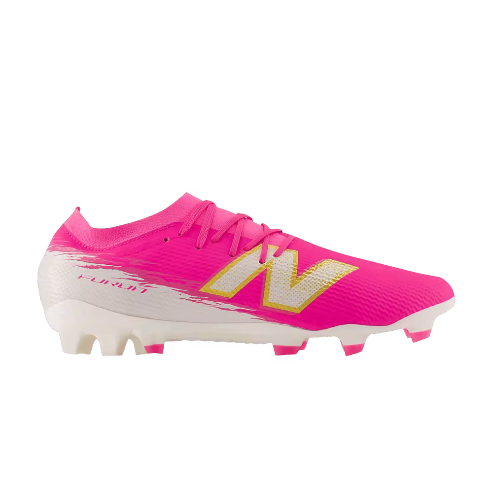 New Balance Furon Team FG V8 Pink Heat Sea Salt Gold Metallic