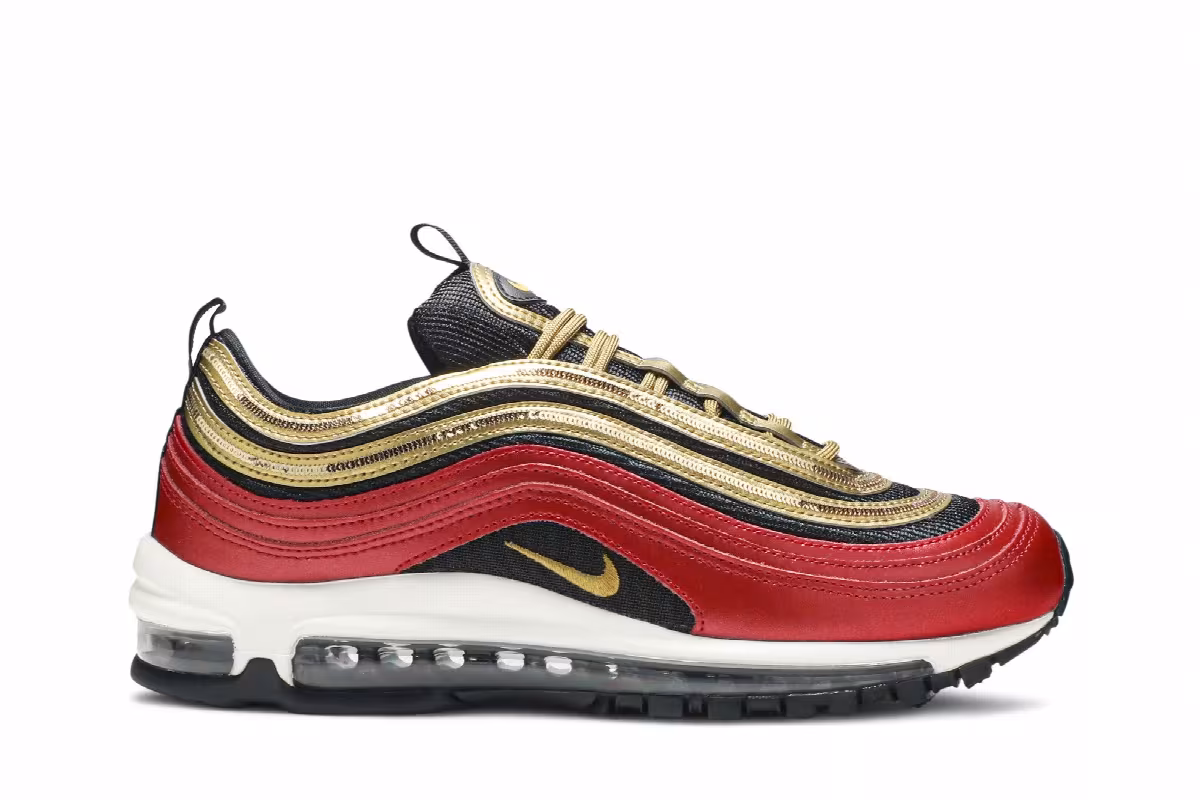 Nike Women's Air Max 97 Gold Sequin, view 2