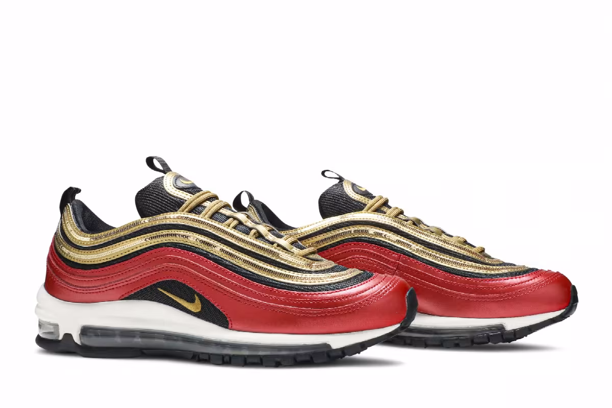 Nike Women's Air Max 97 Gold Sequin, view 9