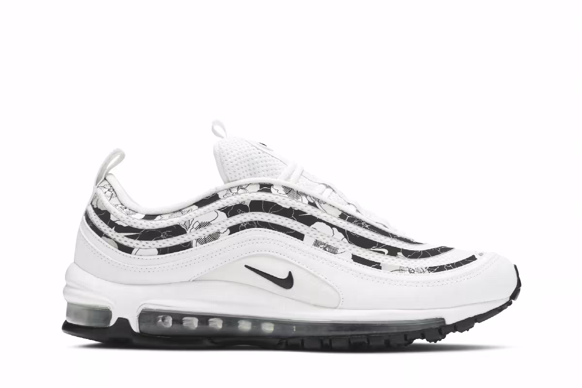 Nike Women's Air Max 97 SE White Floral, view 2