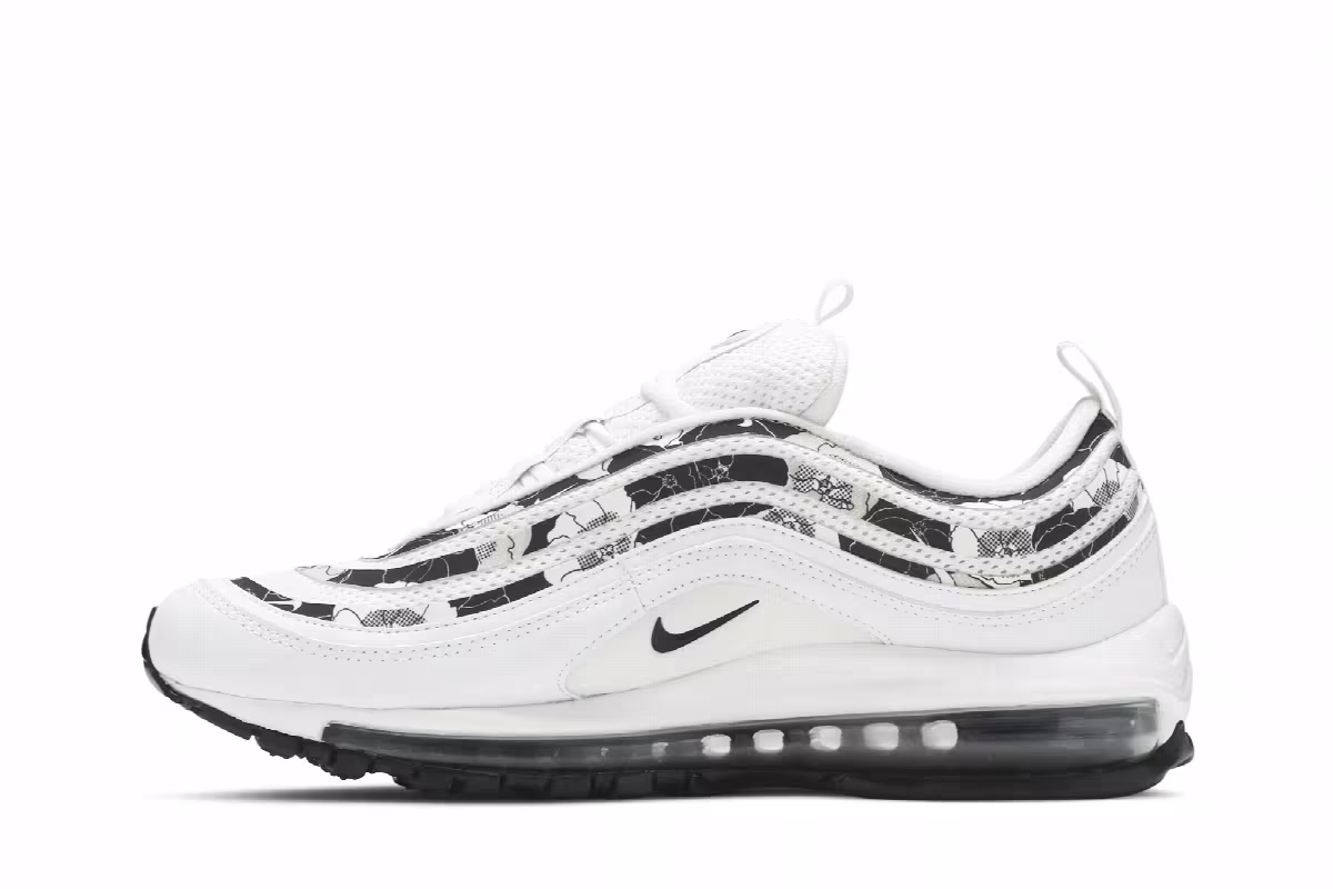 Nike Women's Air Max 97 SE White Floral, view 4